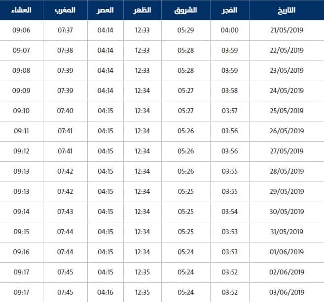 الفجر الاردن اذان عمان امساكية رمضان