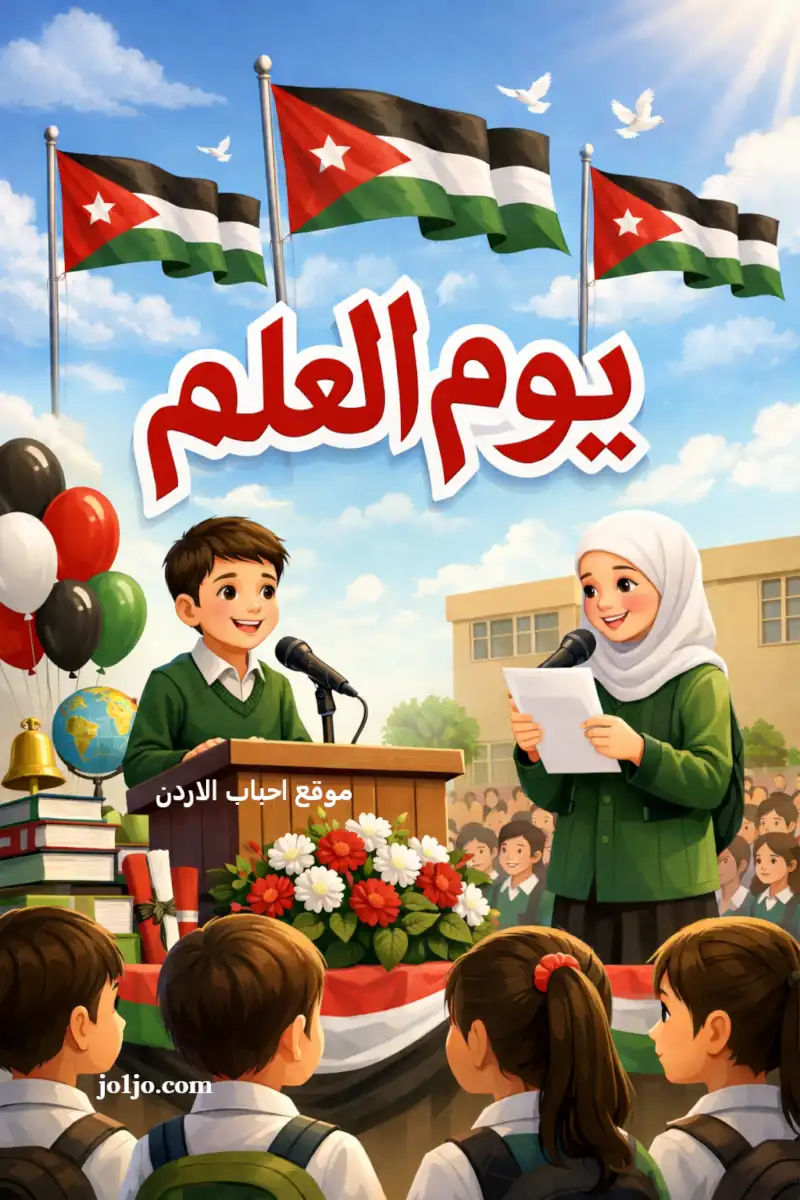 اذاعة مدرسية عن يوم العلم الأردني مقدمة وكلمات للإذاعة