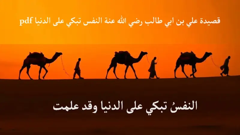 قصيدة علي بن ابي طالب النفس تبكي على الدنيا pdf ومكتوبة