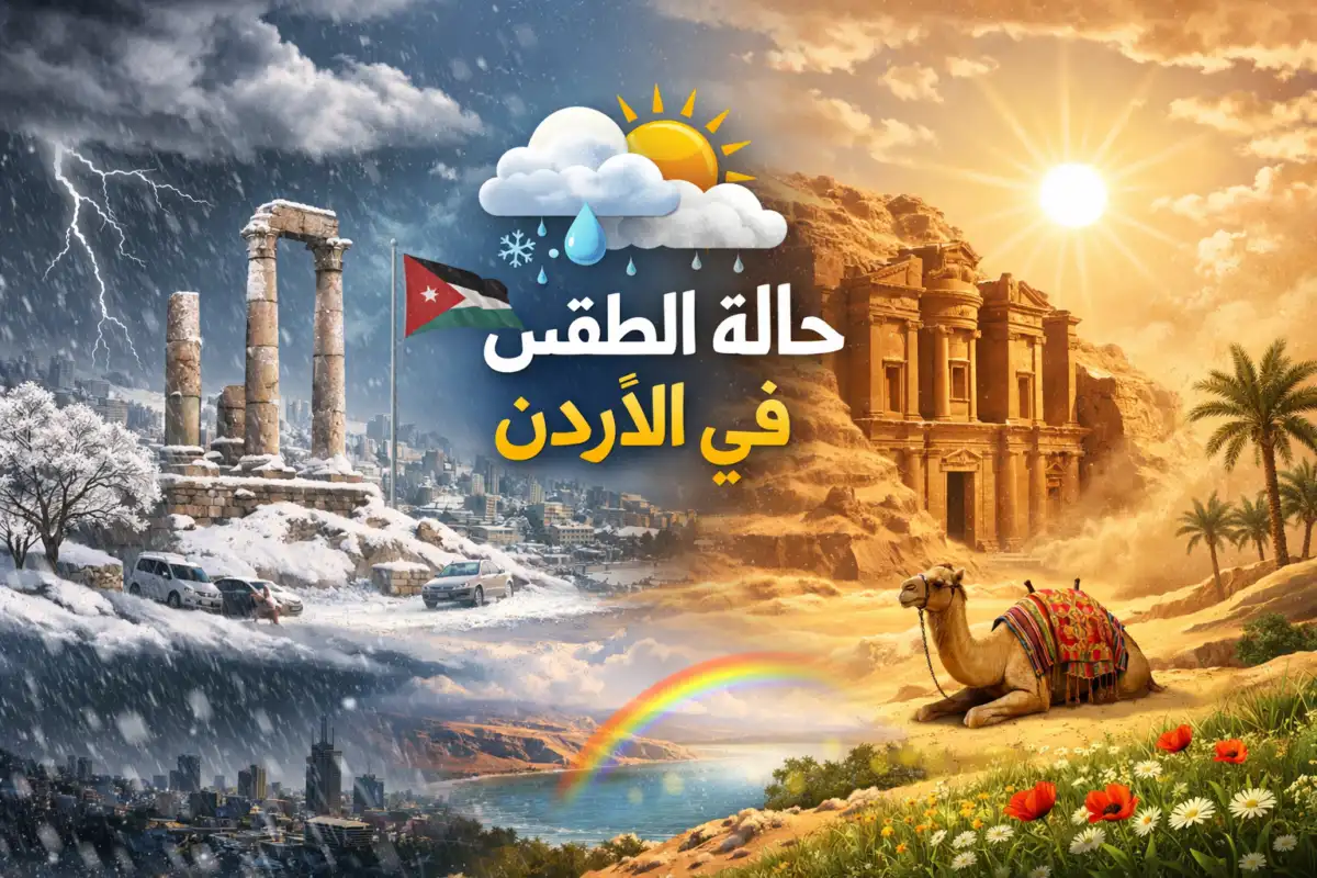 الحالة الجوية الاردن ليومي الثلاثاء والاربعاء 31/3-1/4/2026